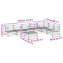Voir la diapositive 6 : VIDAXL Salon de jardin 8 pcs bois massif sapin de douglas