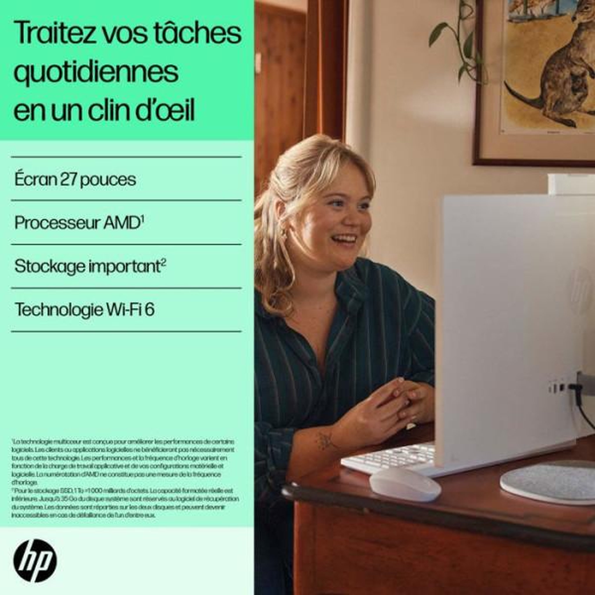 Voir la diapositive 6 : HP Ordinateur tout-en-un 27-cr0074nf