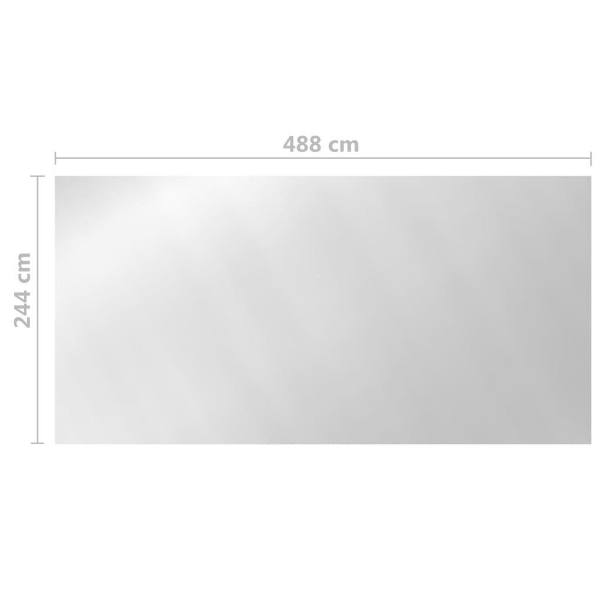 VIDAXL Couverture de piscine Argente 488x244 cm PE