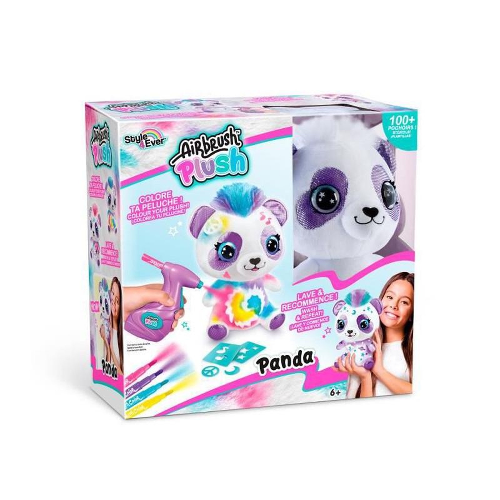 Voir la diapositive 5 : Canal Toys Peluche Airbrush Panda a personnaliser - Peluche spray art avec feutres et pochoirs - OFG 257 - Canal Toys