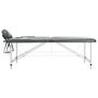 VIDAXL Table de massage 2 zones Cadre en aluminium Anthracite 186x68cm