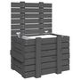 Voir la diapositive 5 : VIDAXL Boîte de rangement Gris 58x40,5x42 cm Bois massif de pin