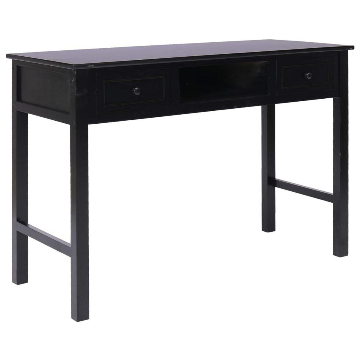 VIDAXL Bureau Noir 110 x 45 x 76 cm Bois