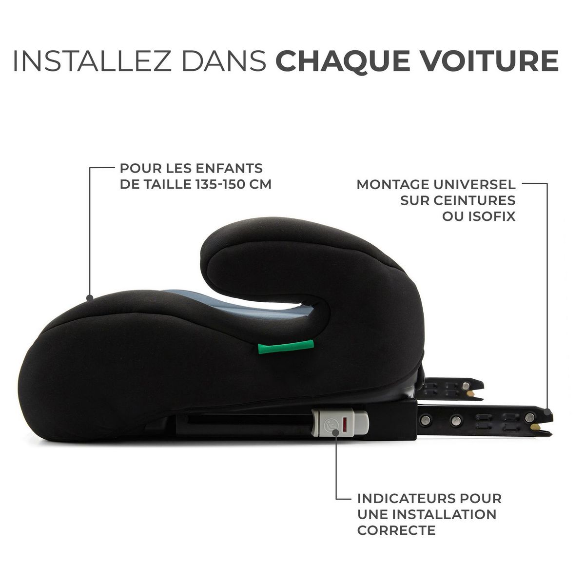 KINDERKRAFT Rehausseur bas I-BOOST i-Size 135-150 cm