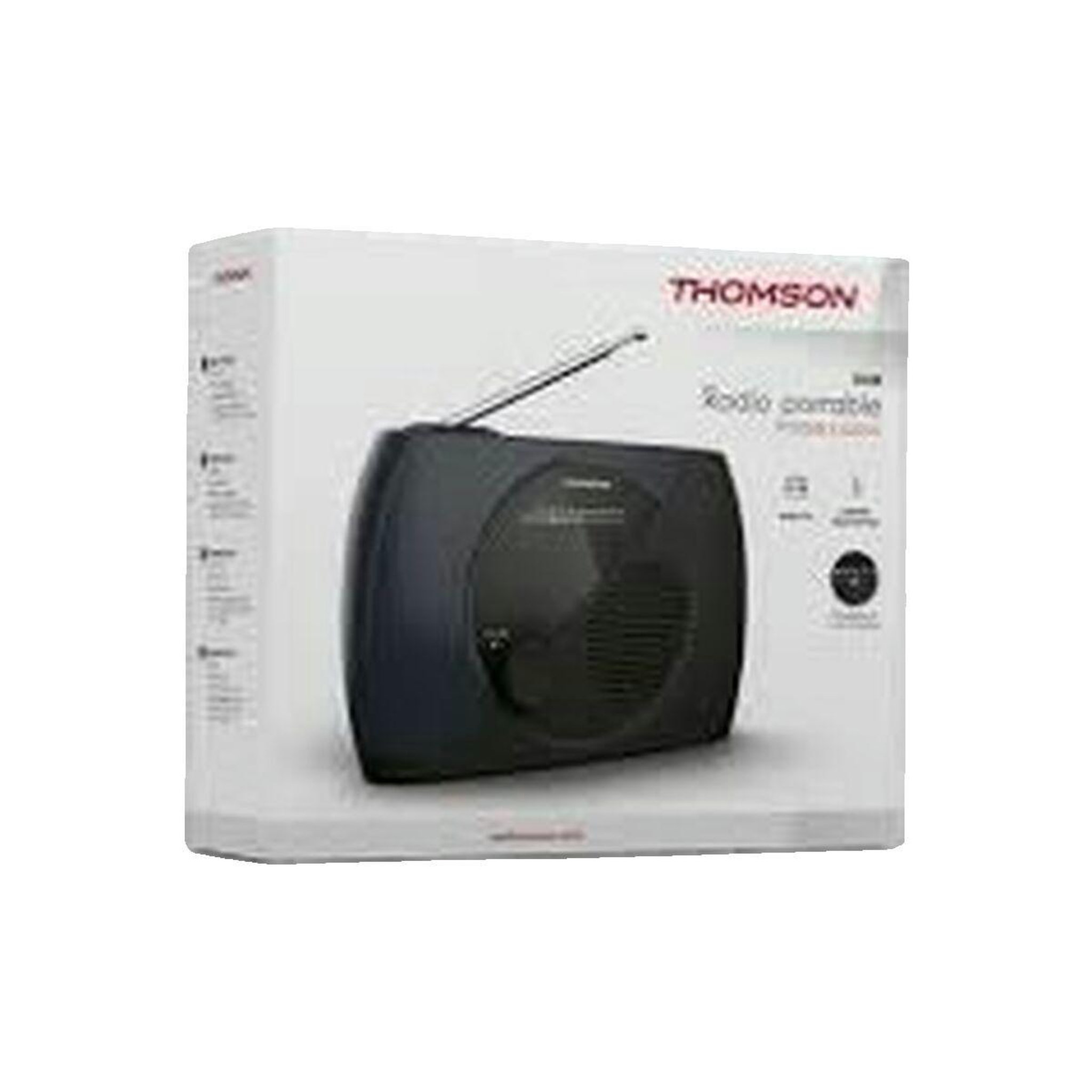 Voir la diapositive 3 : THOMSON Radio portable Thomson RT350 design noir classique