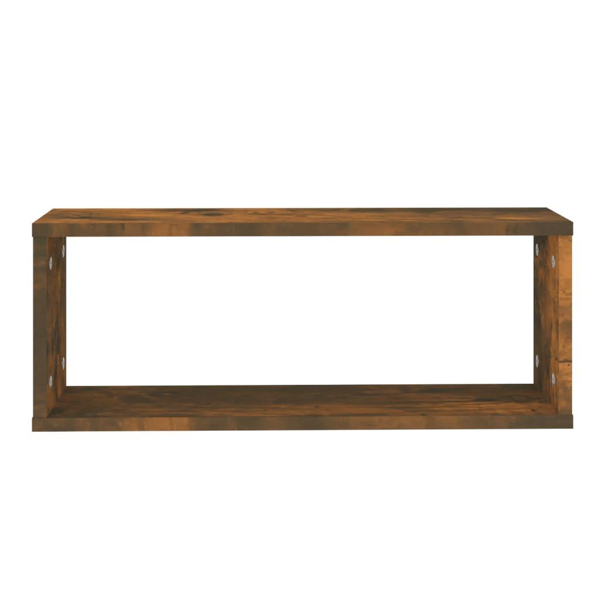 Voir la diapositive 4 : VIDAXL Etageres murales cube 4 pcs Chene fume 60x15x23 cm Bois