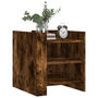 Voir la diapositive 3 : VIDAXL Table de chevet chene fume 45x50x50 cm bois d'ingenierie