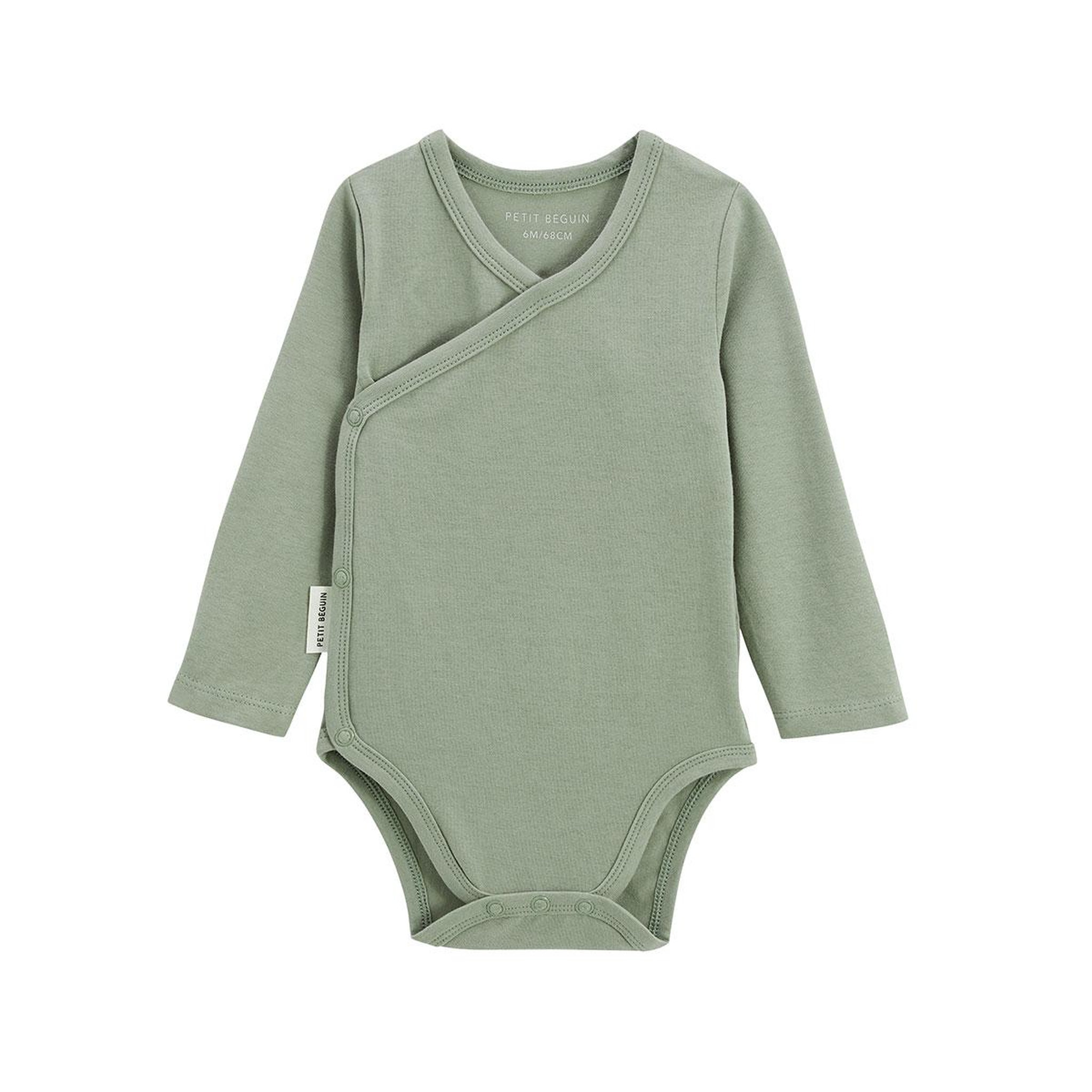 Voir la diapositive 3 : Petit Béguin Lot de 5 bodies bébé manches longues ouverture croisée mini rêve
