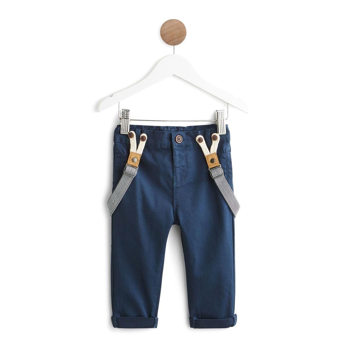 IN EXTENSO Pantalon à bretelles bébé garçon