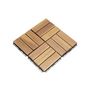 Voir la diapositive 2 : SWEEEK Dalles de terrasses 30 x 30cm en bois d'acacia, motif carré, clipsables