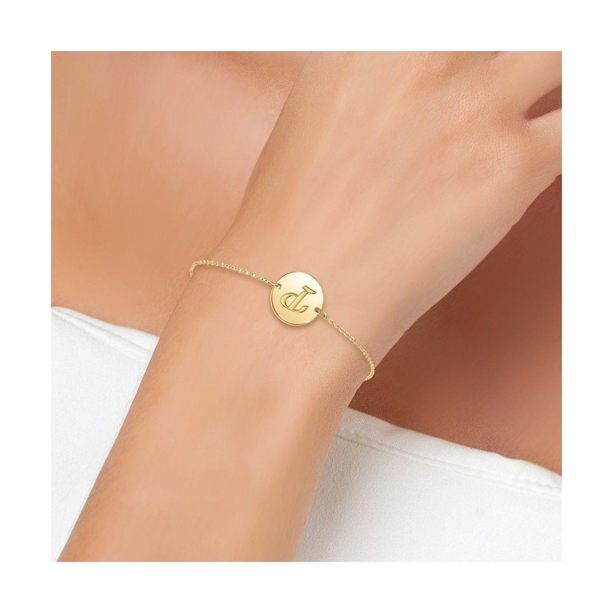 Voir la diapositive 2 : SC BOHEME Bracelet lettre P en acier inoxydable par SC Bohème