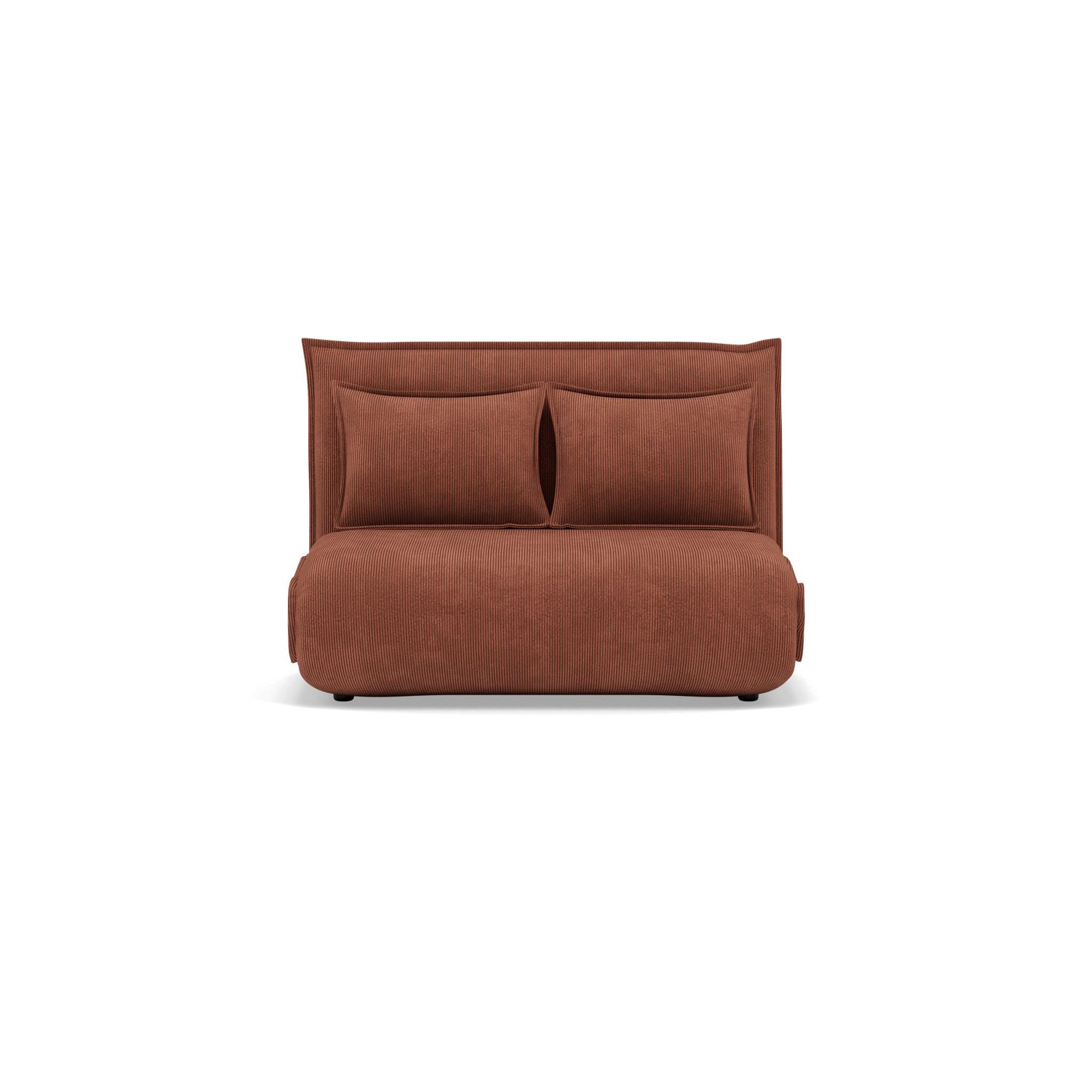 Voir la diapositive 1 : BEST MOBILIER Candice - banquette 2 places convertible clic-clac en velours côtelé