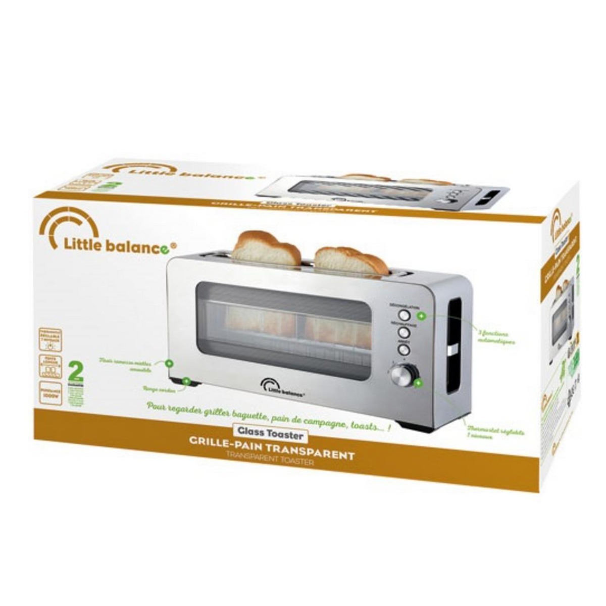 LITTLE BALANCE Grille-pains 1 fente 1000w - 3067