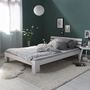 Voir la diapositive 4 : HomeStyle4U Futon lit double 140x200 lit en bois blanc