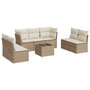 Voir la diapositive 2 : VIDAXL Salon de jardin avec coussins 8 pcs beige resine tressee
