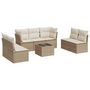 Voir la diapositive 2 : VIDAXL Salon de jardin avec coussins 8 pcs beige resine tressee