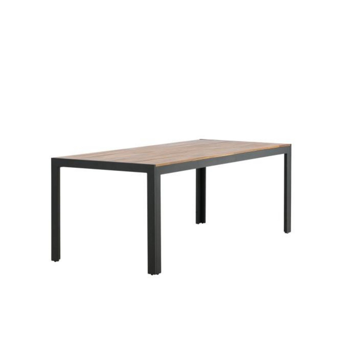 Paris Prix Table de Jardin en Bois  Acacia  205cm Naturel & Noir