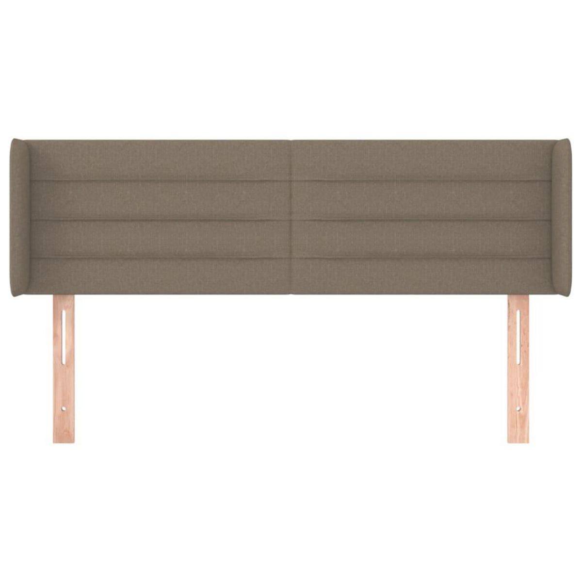 VIDAXL Tete de lit avec oreilles Taupe 147x16x78/88 cm Tissu