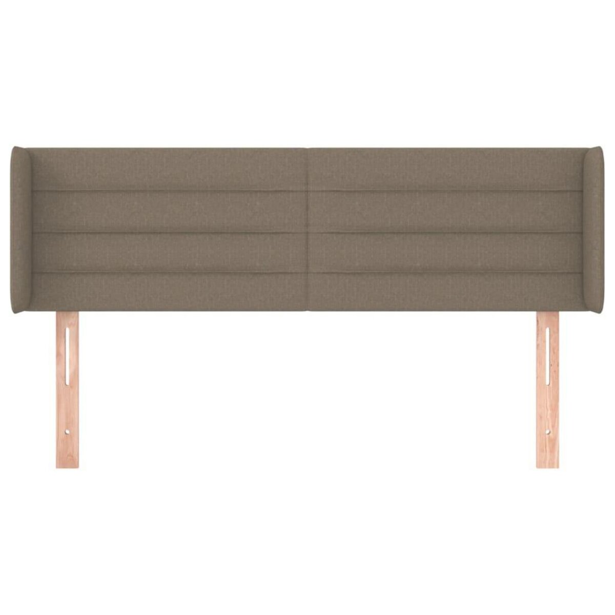 VIDAXL Tete de lit avec oreilles Taupe 147x16x78/88 cm Tissu
