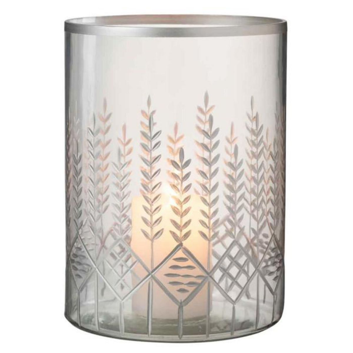 Paris Prix Photophore Design en Verre  Chloé  26cm Transparent