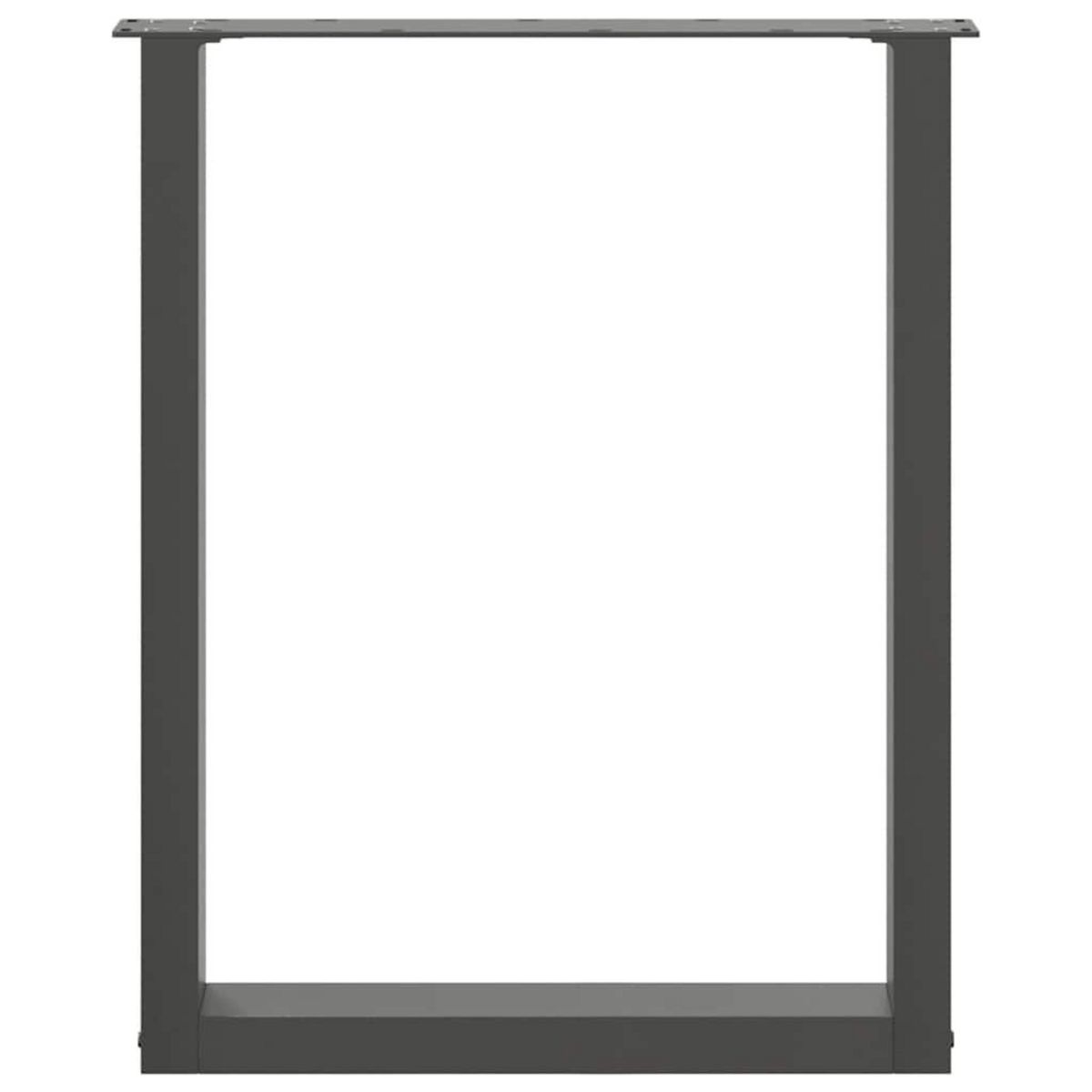 VIDAXL Pieds de table basse forme de U 3 pcs anthracite 70x(72-73) cm