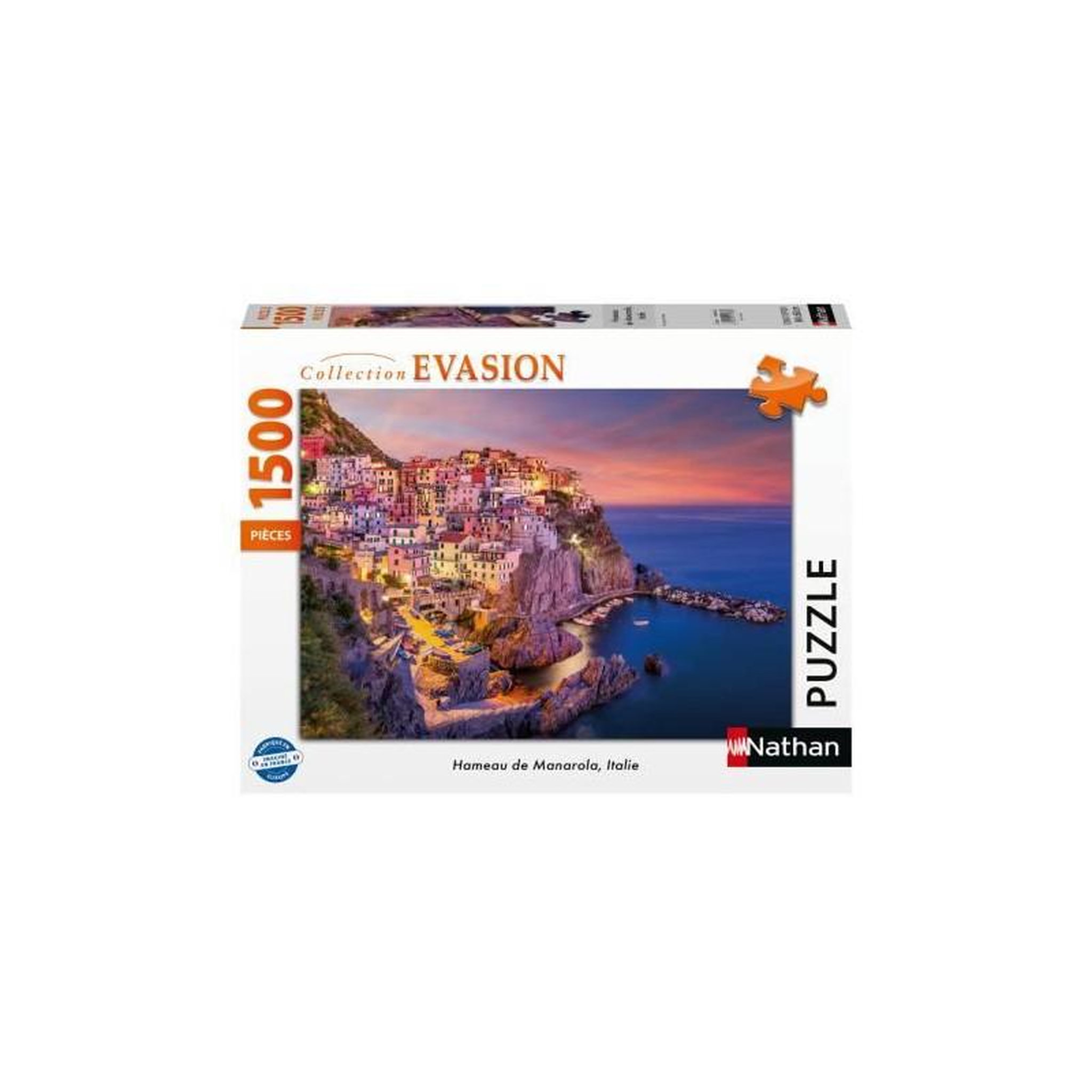 Voir la diapositive 3 : Nathan Nathan puzzle 1500 p  Hameau de Manarola, Italie