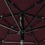 Voir la diapositive 5 : VIDAXL Parasol de jardin a 3 niveaux mat en aluminium rouge bordeaux