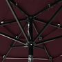 Voir la diapositive 5 : VIDAXL Parasol de jardin a 3 niveaux mat en aluminium rouge bordeaux