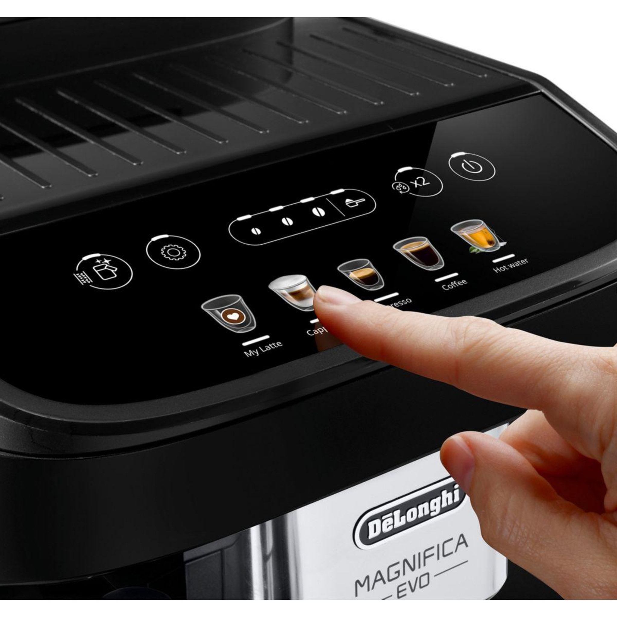 Voir la diapositive 4 : DELONGHI Expresso broyeur magnifica evo my latte feb2961.b noir