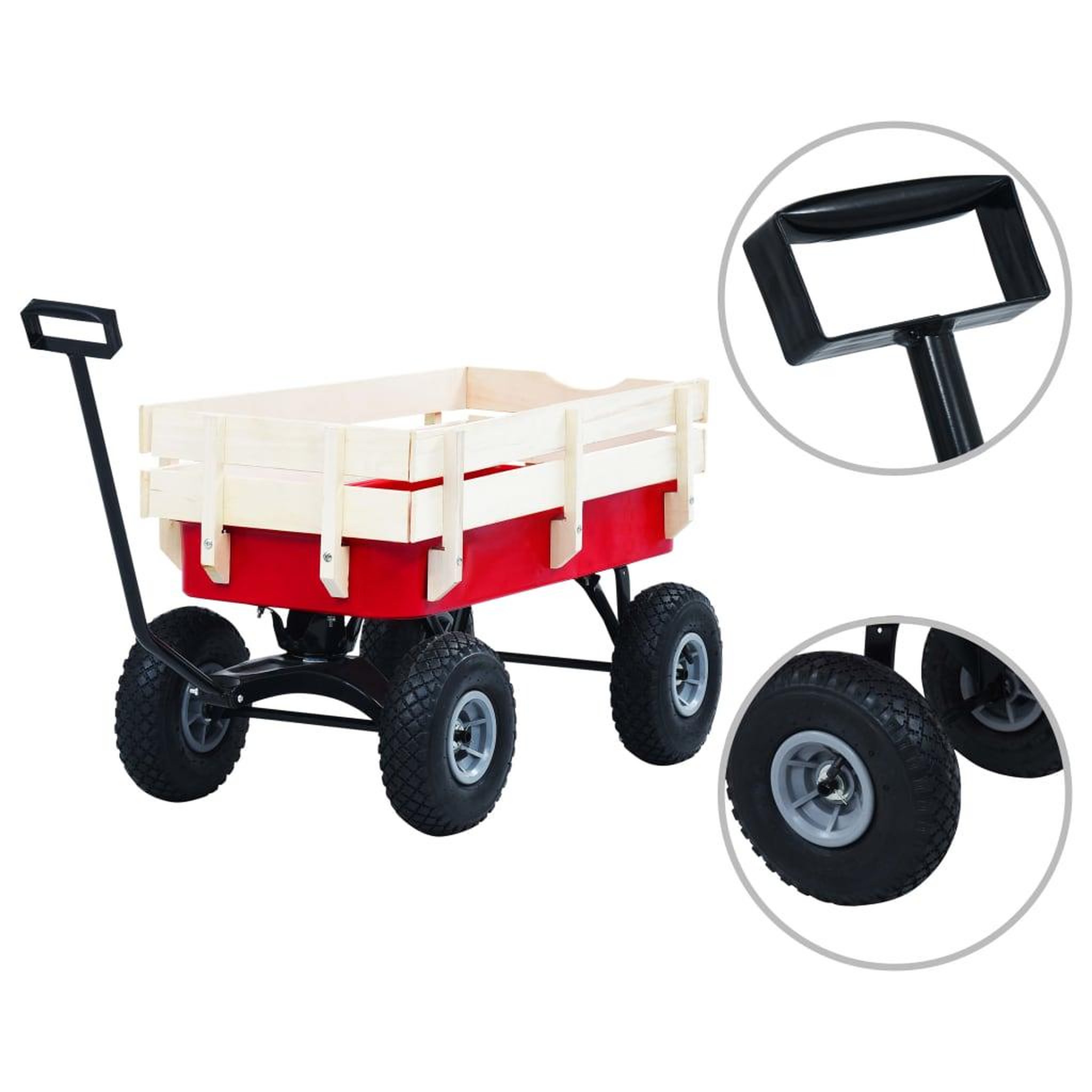 Voir la diapositive 3 : VIDAXL Chariot a main 150 kg Rouge