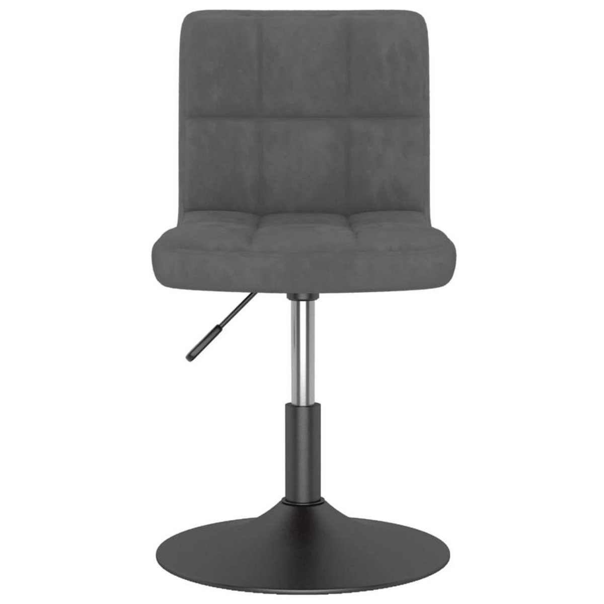 VIDAXL Chaises pivotantes a manger lot de 2 gris fonce velours