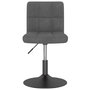 Voir la diapositive 4 : VIDAXL Chaises pivotantes a manger lot de 2 gris fonce velours