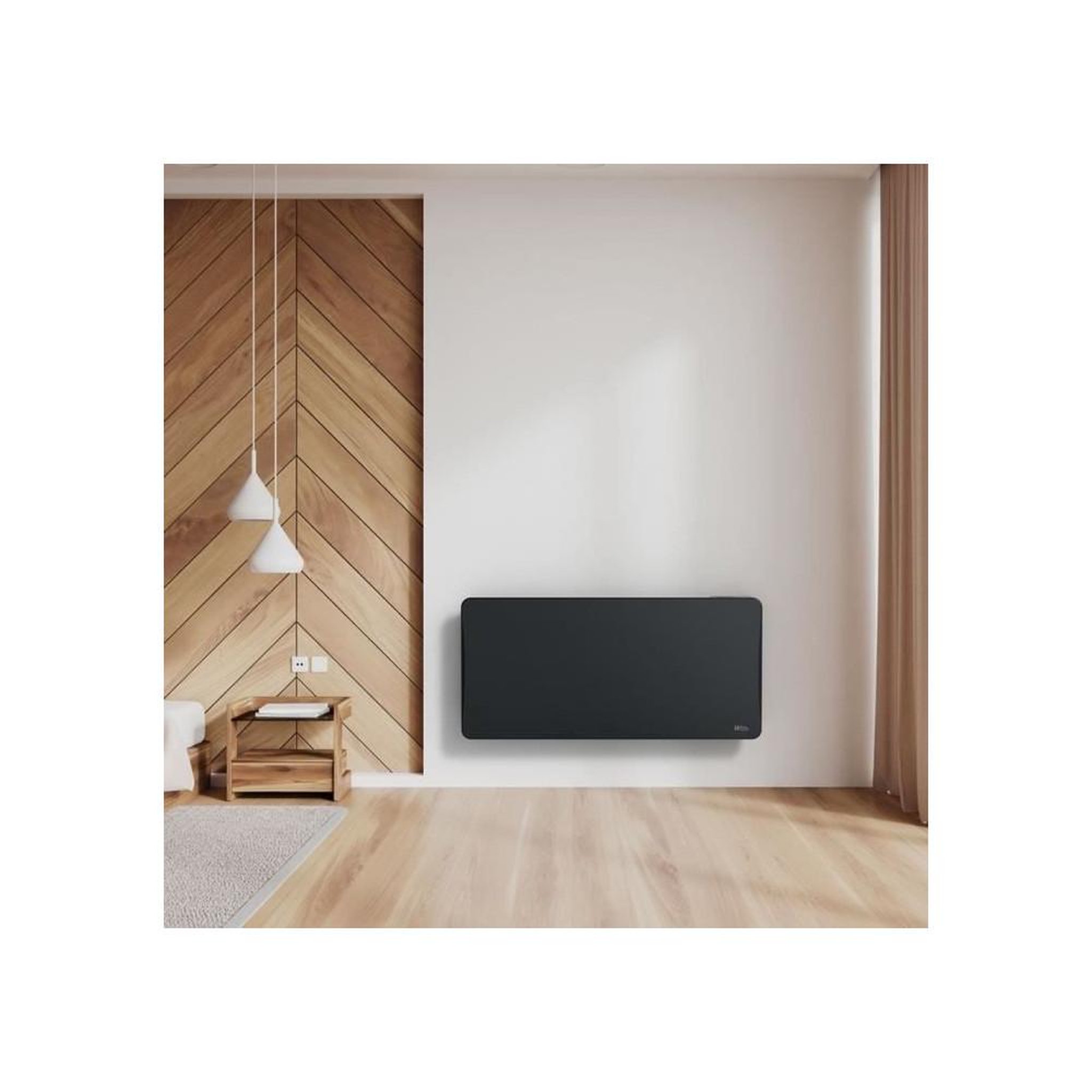 Voir la diapositive 5 : Warmtech Radiateur fixe à inertie céramique WTZEUS20-N 2000 W noir, pilotage fil pilote 6 ordres, thermostat LCD, détection fenêtre ouverte, IP24