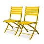 Voir la diapositive 2 : Paris Prix Lot de 2 Chaises de Jardin Pliantes  Marius  82cm Moutarde