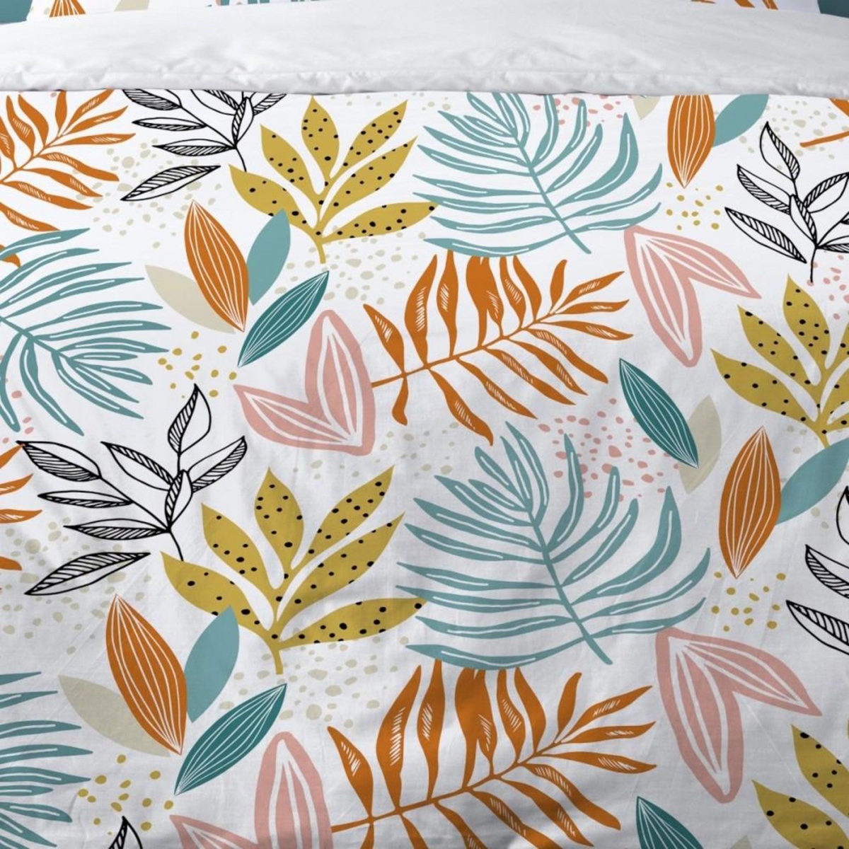 Dourev Housse de couette 240x220 FLORIS + 2 taies 100% coton