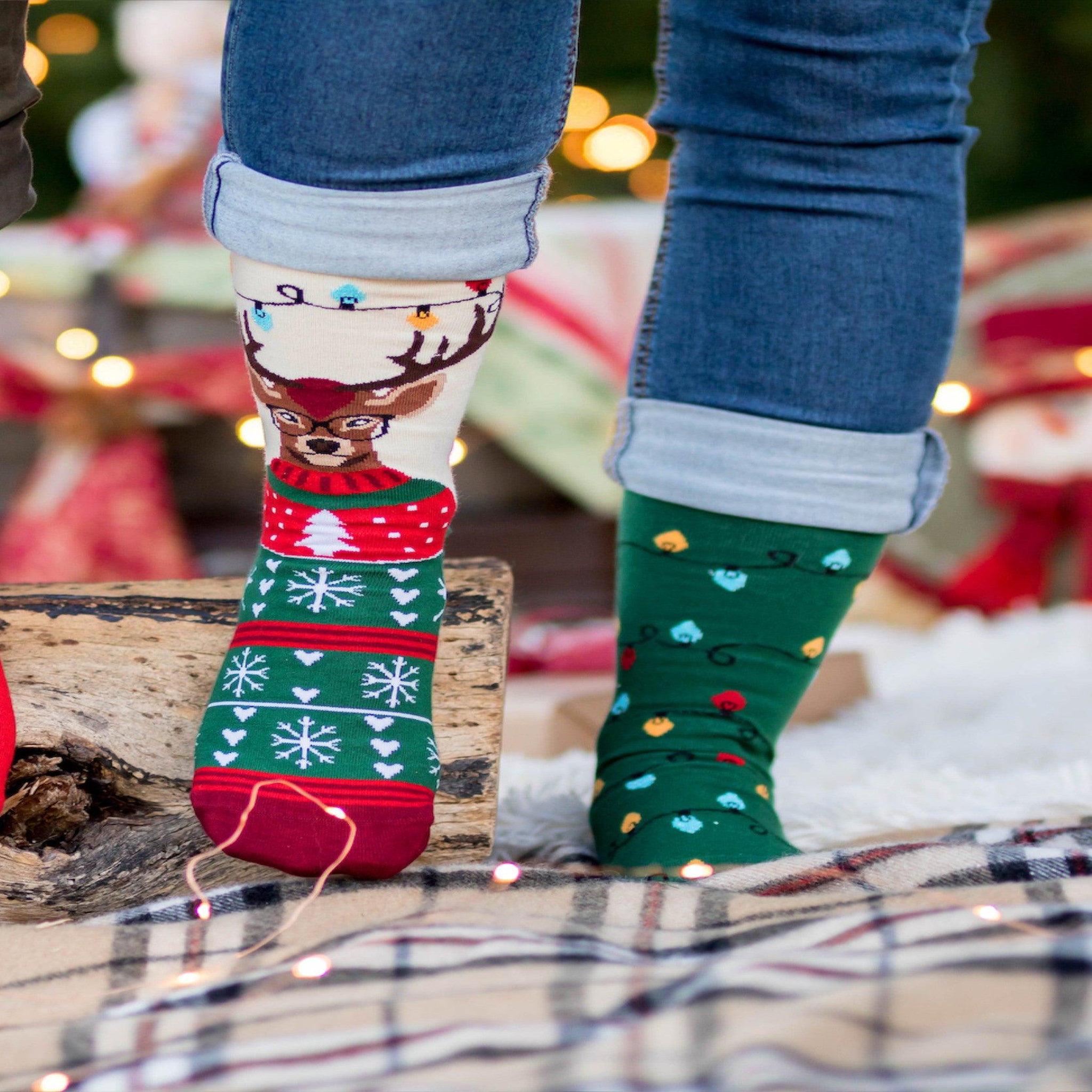 Voir la diapositive 4 : PIRIN HILL Chaussettes arty rudolph le renne intello