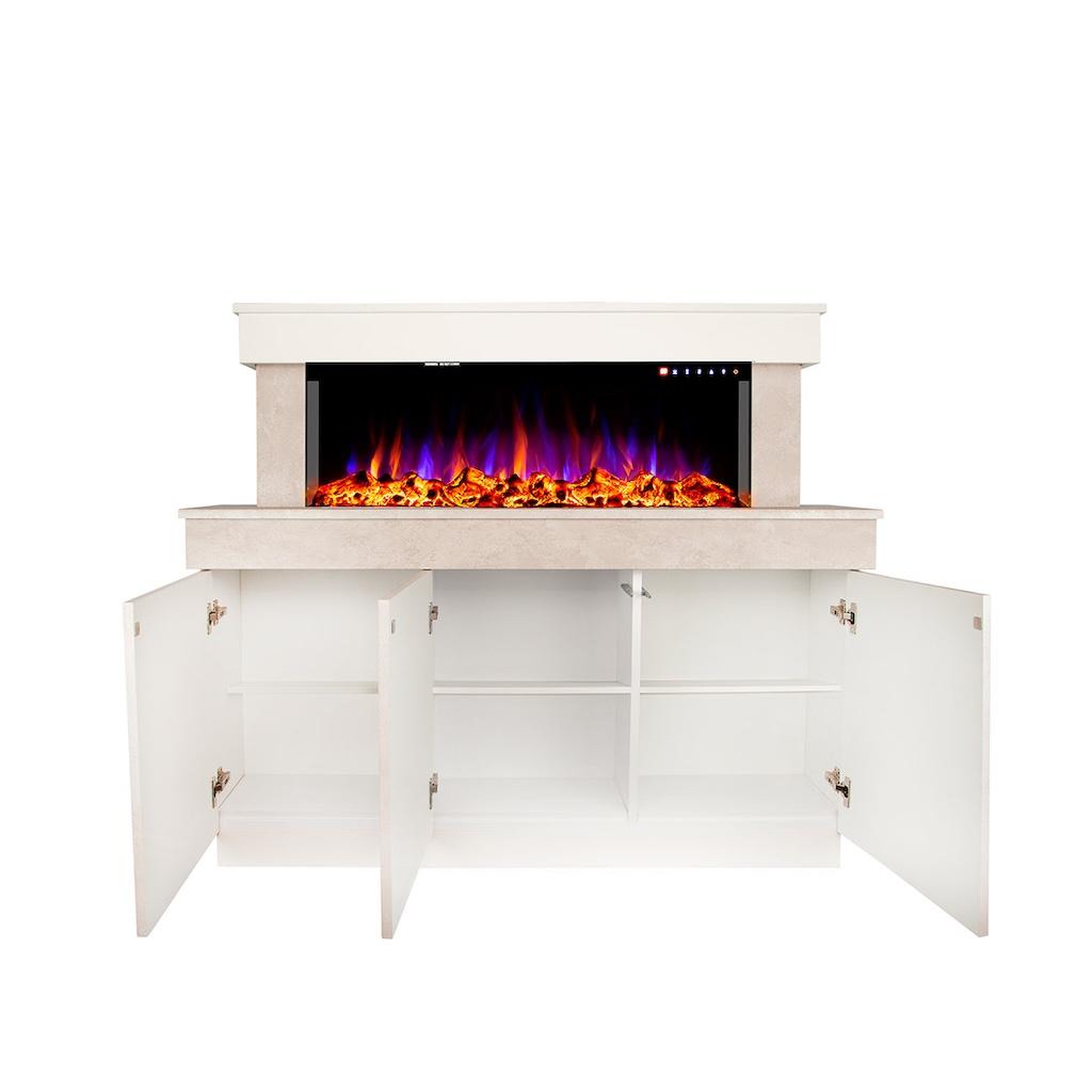 ARTFLAME Cheminée électrique - stefania & dalas - 1500w - blanc