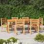 Voir la diapositive 1 : VIDAXL Ensemble a manger de jardin 7 pcs Bois de teck solide