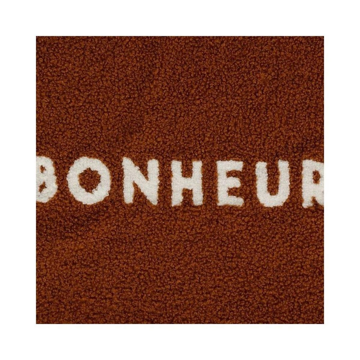 OSTARIA Housse de coussin 40x40 cm bouclette Bonheur