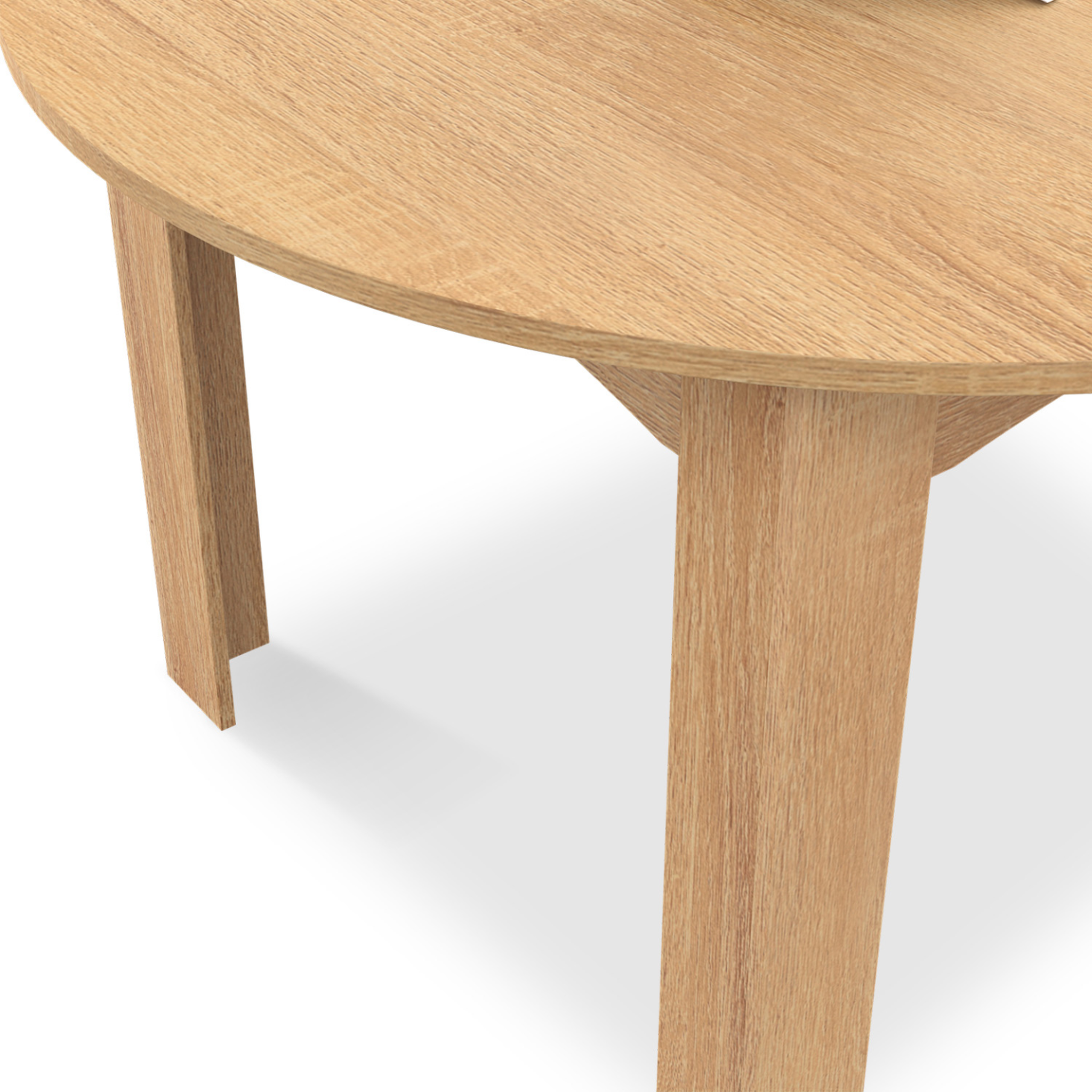 Voir la diapositive 6 : ID MARKET Table à manger extensible ronde dona 4-8 personnes façon hêtre 110-150 cm