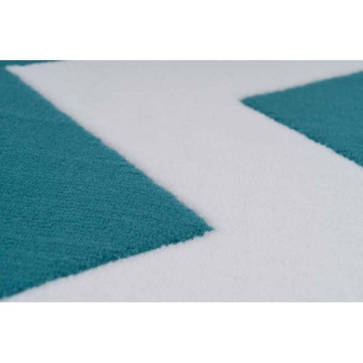 Paris Prix Tapis Géométrique à Poils Courts  Manolya  Turquoise