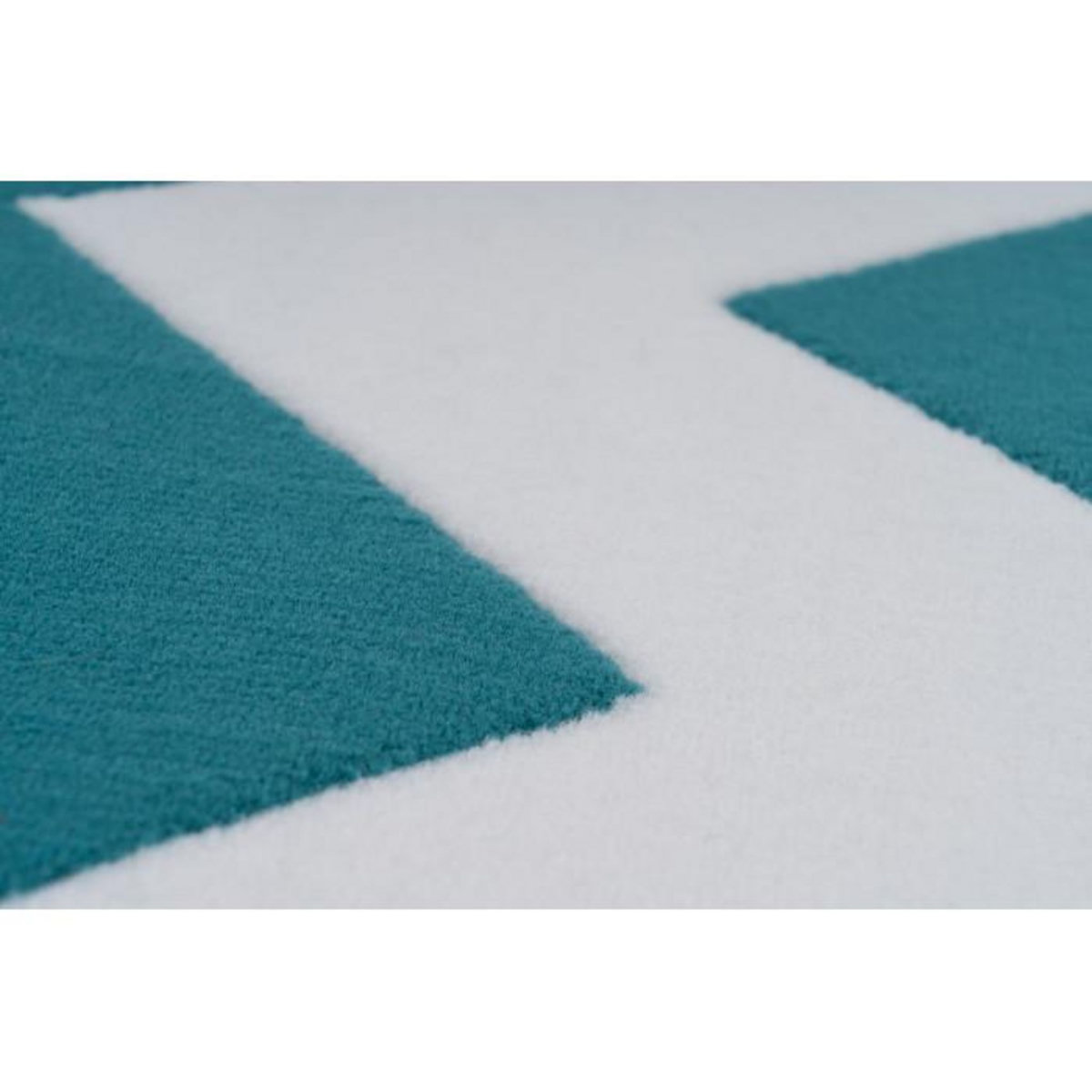 Paris Prix Tapis Géométrique à Poils Courts  Manolya  Turquoise