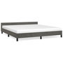 Voir la diapositive 2 : VIDAXL Cadre de lit sans matelas gris fonce 160x200 cm velours