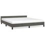 Voir la diapositive 2 : VIDAXL Cadre de lit sans matelas gris fonce 160x200 cm velours