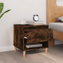 Voir la diapositive 3 : VIDAXL Table de chevet Chene fume 50x46x50 cm Bois d'ingenierie