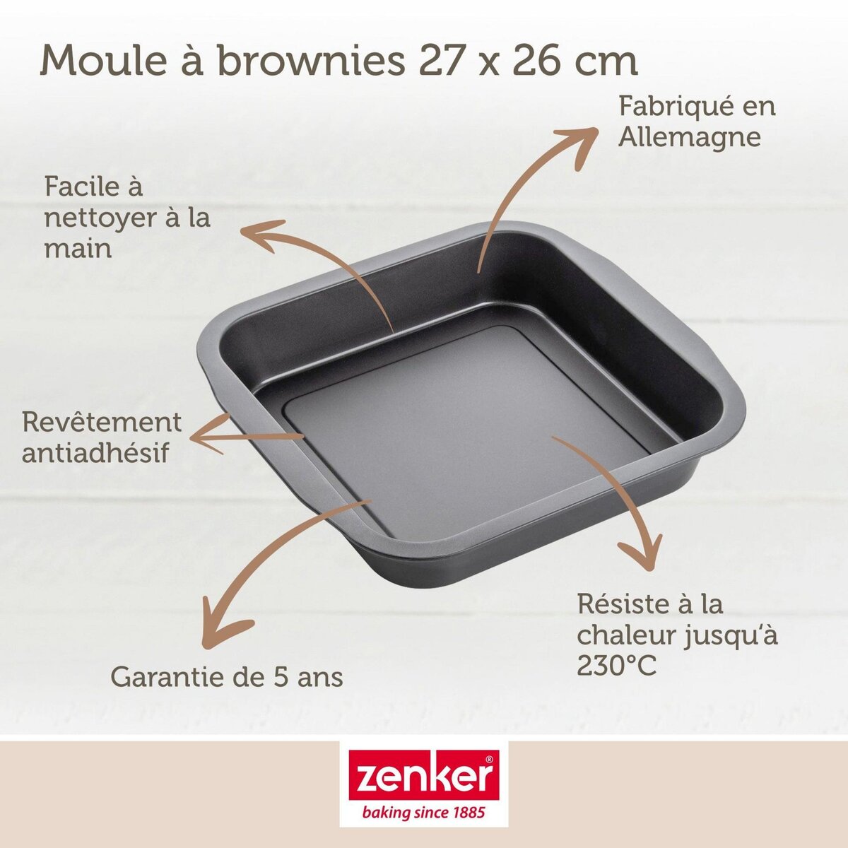ZENKER Ensemble de 2 Moules à brownie 27 x 26 cm Zenker Special Creative