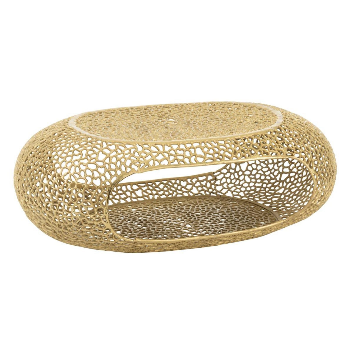 Paris Prix Table Basse en Métal  Cecelia  118cm Doré