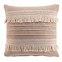 Voir la diapositive 1 : Paris Prix Coussin Déco à Franges  Cirrus  45x45cm Naturel