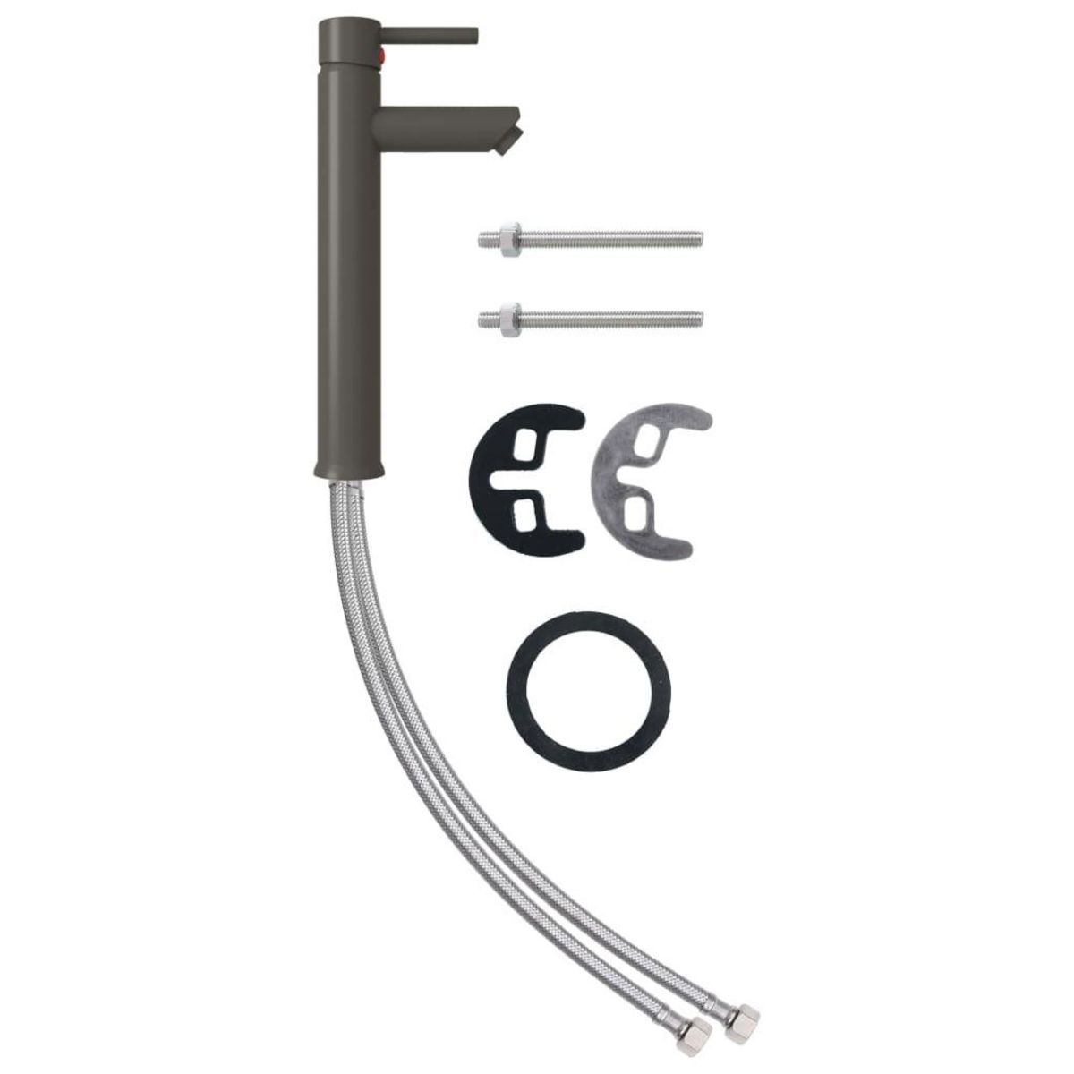 VIDAXL Mitigeur de salle de bain Gris 12x30 cm