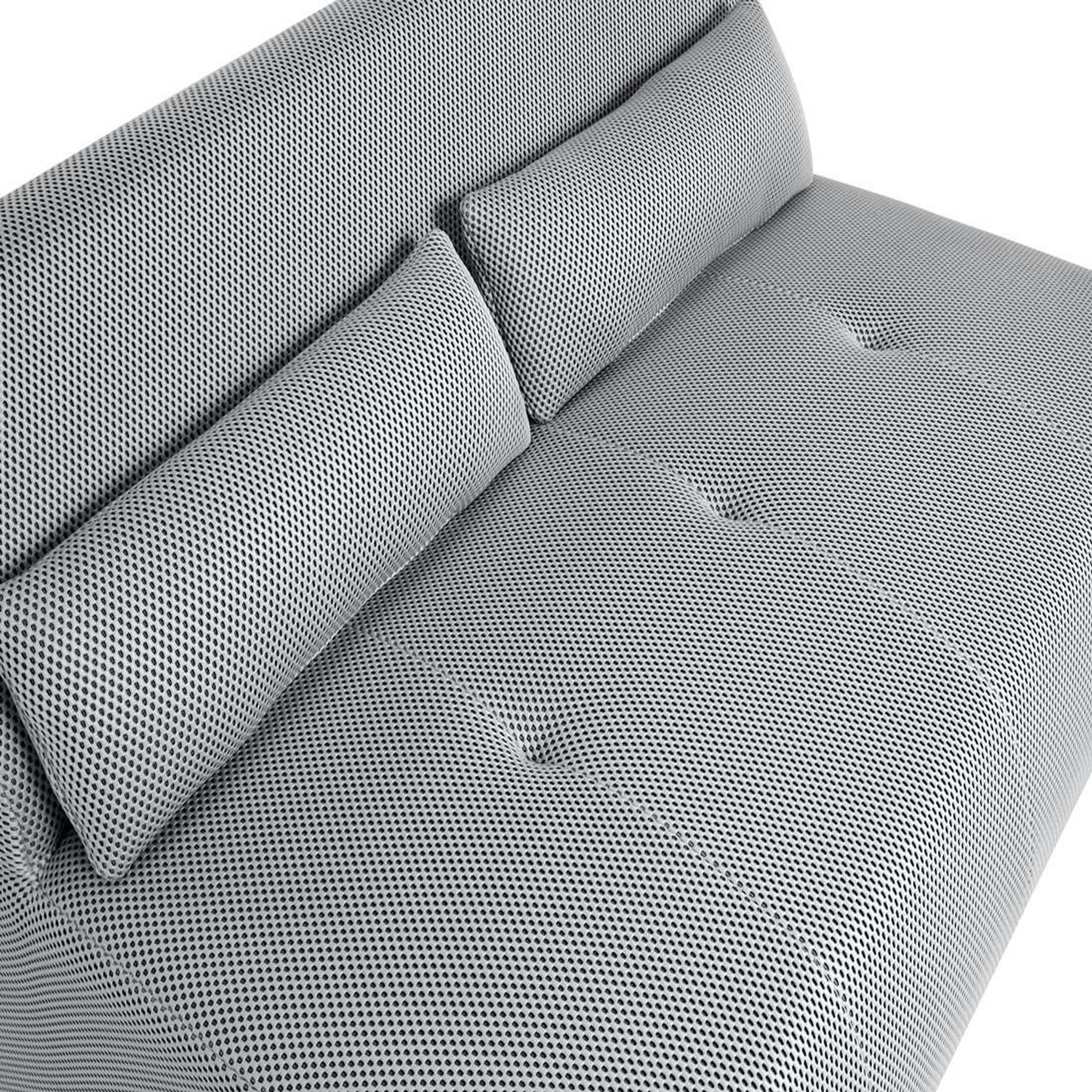 Voir la diapositive 5 : LISA DESIGN Onyx - canapé droit 2 places - en tissu mailles 3d